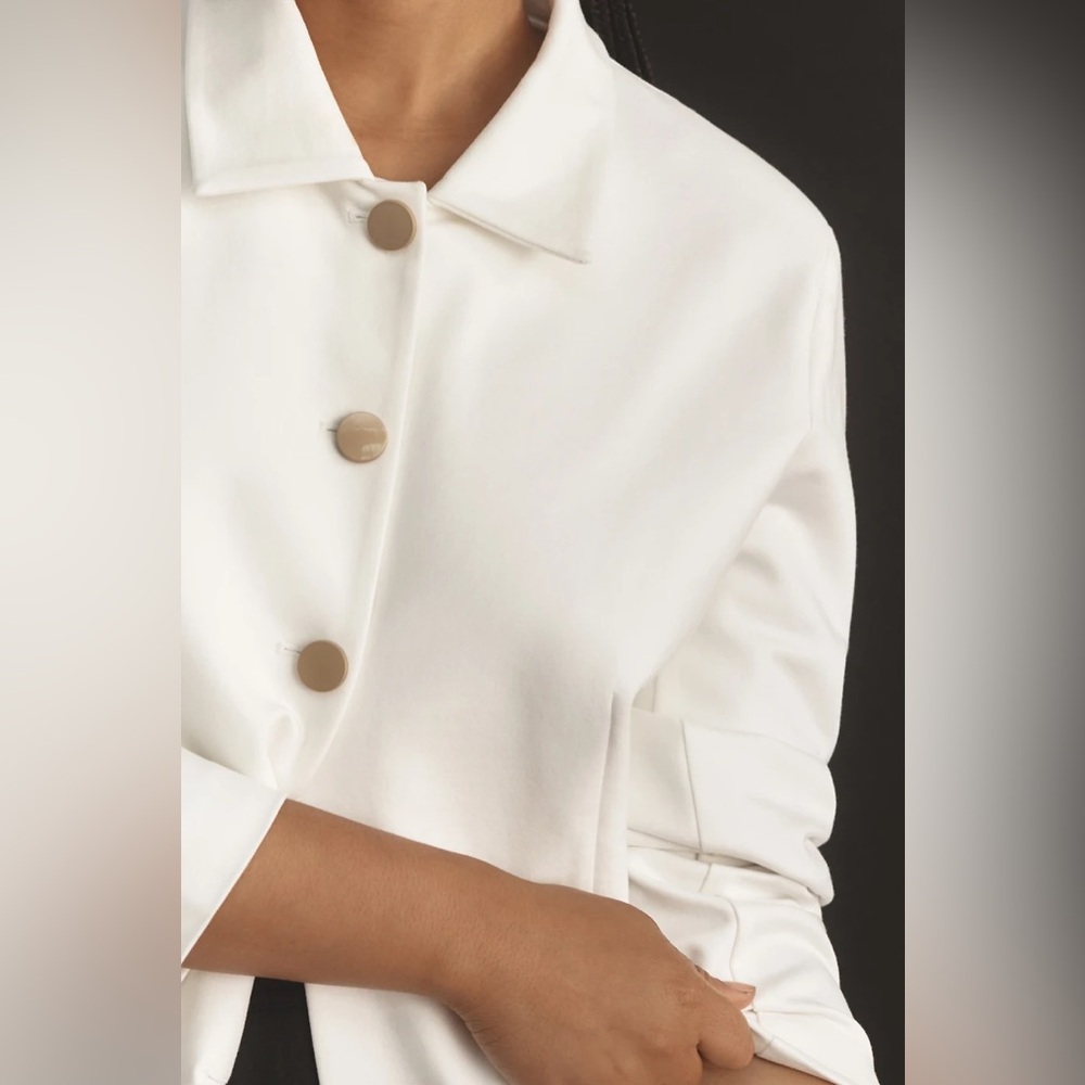 Anthropologie Dolan Left Coast Ponte Military Blazer Jacket - Picture 7 of 12